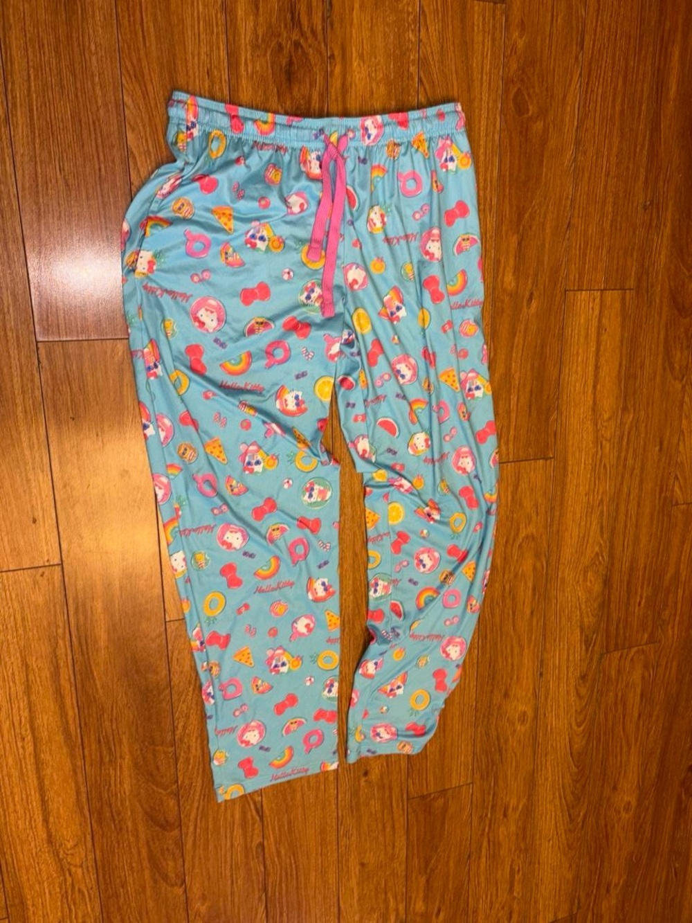 Hello Kitty blue beach themed pajama pants Size M - Picture 3 of 5